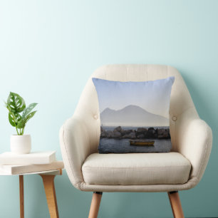 Mount Vesuvius in the Morning Mist 1 Cushion