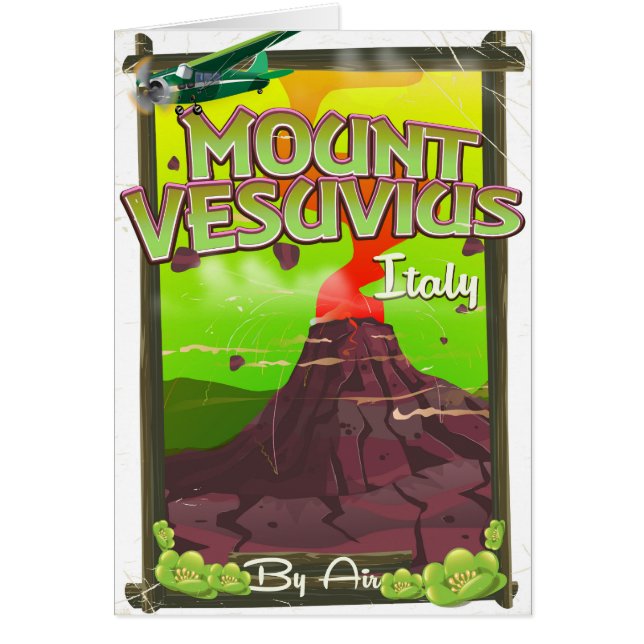 Mount Vesuvius Italian cartoon volcano (Front)