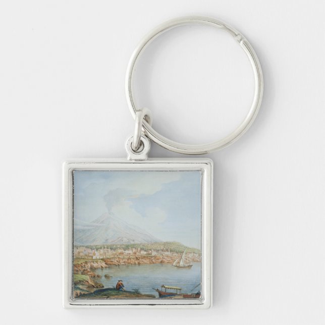 Mount Vesuvius, plate 36 from 'Campi Phlegraei: Ob Key Ring (Front)