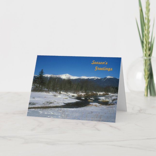 Mount Washington and Presidential Range Holiday Card (Front)