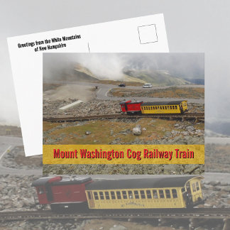 Mount Washington Cog Railway Train Photographic Postcard