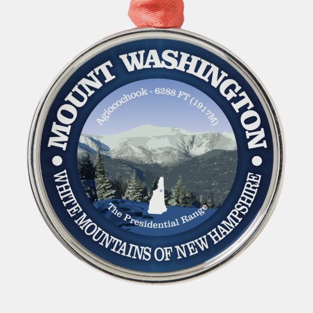 Mount Washington Metal Tree Decoration (Front)
