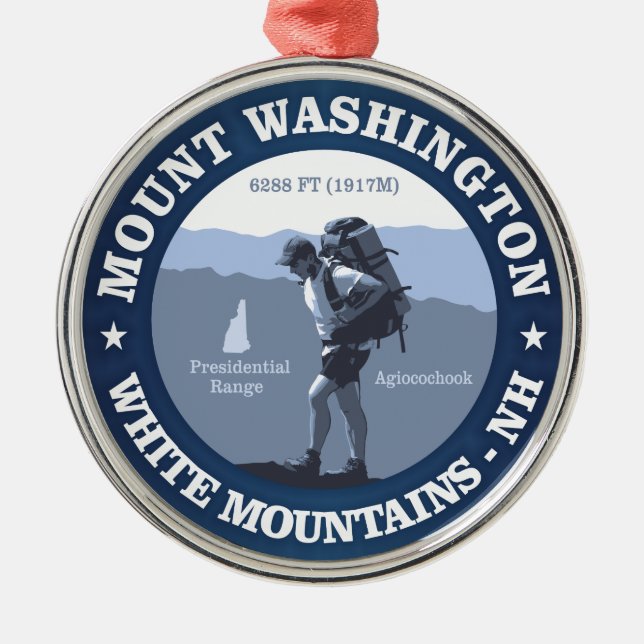 Mount Washington Metal Tree Decoration (Front)