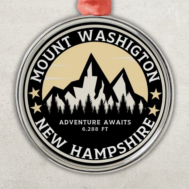 Mount Washington Mountain Landscape Souvenir Metal Tree Decoration (Creator Uploaded)
