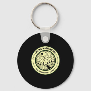 Mount Washington New Hampshire Hiking Skiing Retro Key Ring