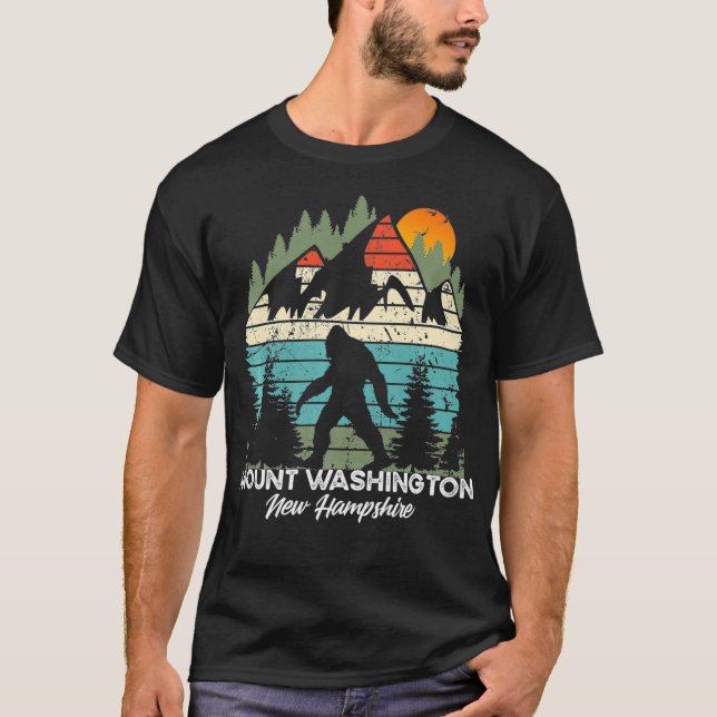 Mount Washington New Hampshire National Park Retro T-Shirt (Front)