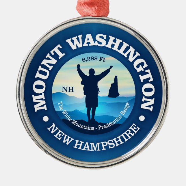 Mount Washington (V) Metal Tree Decoration (Front)
