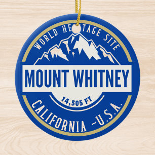 Mount Whitney: A Crown of California’s Sierra Neva Ceramic Tree Decoration