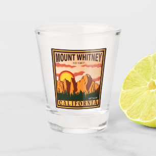 Mount Whitney California Sierra Nevada Vintage Shot Glass