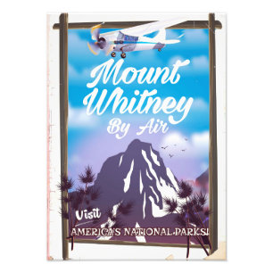 Mount Whitney, Classic California Travel poster
