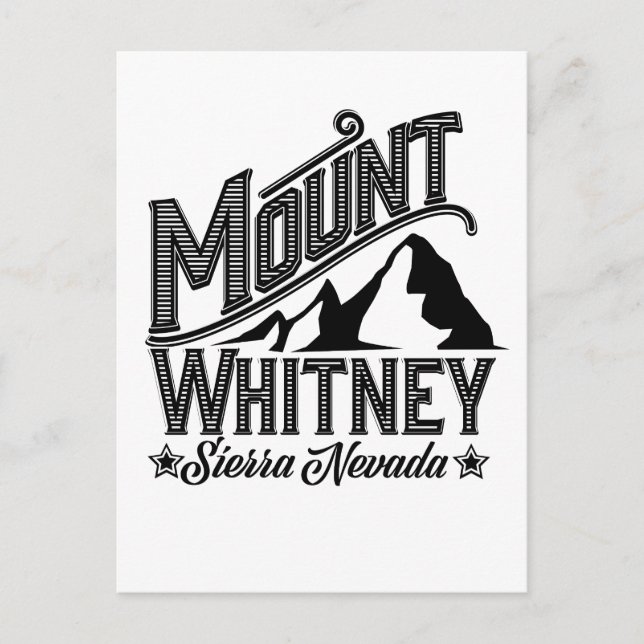 Mount Whitney Sierra Nevada Travel poster Postcard (Front)