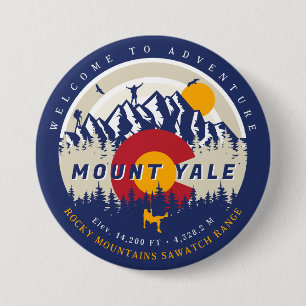 Mount Yale Colorado Flag 14ers Fourteener Climbing 7.5 Cm Round Badge