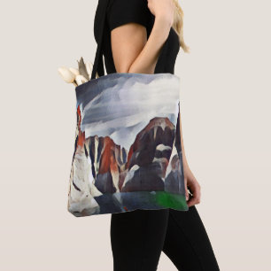 MOUNTAIN ABSTRACT NATURE SCENERY TOTE BAG