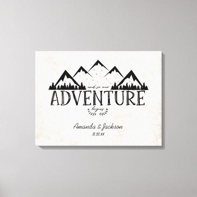 Mountain Adventure Alternative Wedding Guestbook (Front)