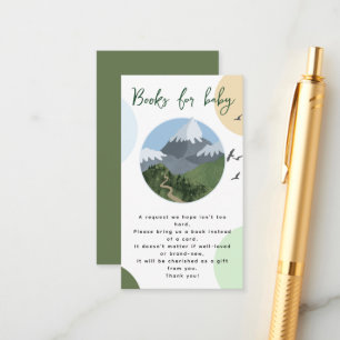 Mountain Adventure Baby Shower Books for Baby Enclosure Card