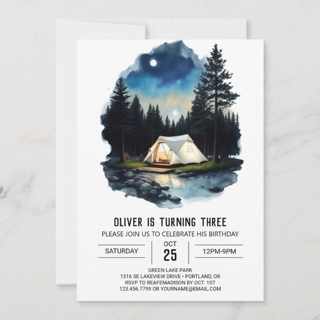 Mountain Adventure Birthday Invitation (Front)