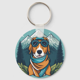 Mountain Adventure Dog Key Ring