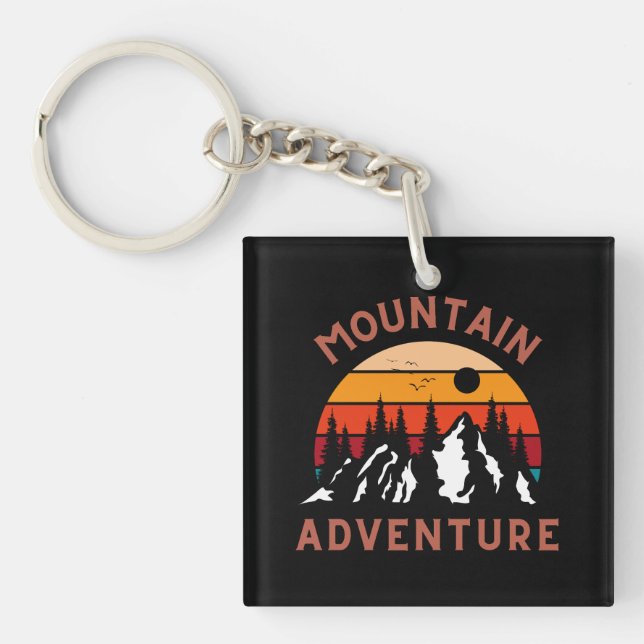 Mountain Adventure Key Ring (Front)