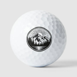 Mountain Adventure Logo   Camping Badge   Outdoor  Golf Balls