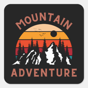 Mountain Adventure Square Sticker