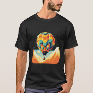 Mountain Adventures With Hot Air Balloon In Clouds T-Shirt
