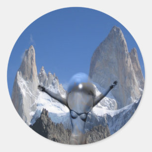 Mountain air classic round sticker