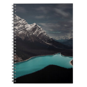 MOUNTAIN ALPS SURROUNDING BODY OF WATER NOTEBOOK
