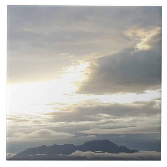 Mountain and Clouds Tile (Front)