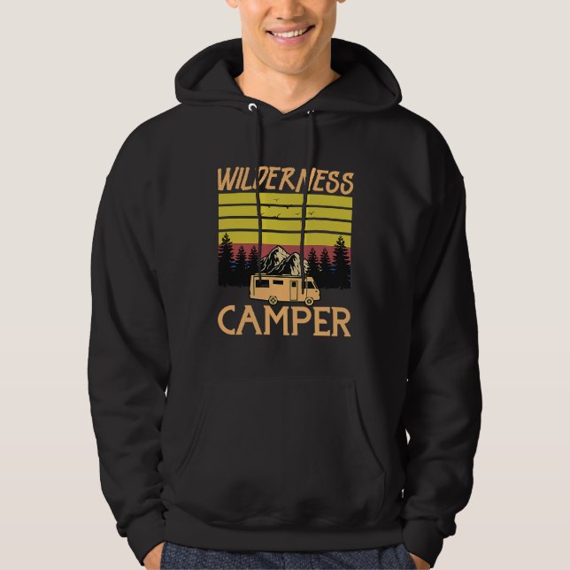 Mountain and Forest Scene Silhouette  97 Hoodie (Front)
