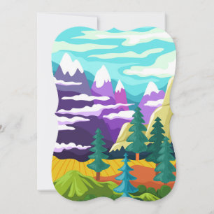 Mountain and forest Scenery