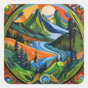 Mountain and Outdoor Sticker