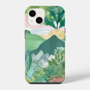 Mountain and Palm Trees iPhone 14 Case