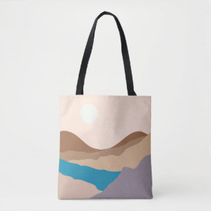 mountain art tote bag