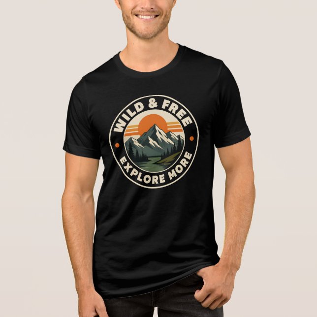 mountain art Tri-Blend shirt (Front)