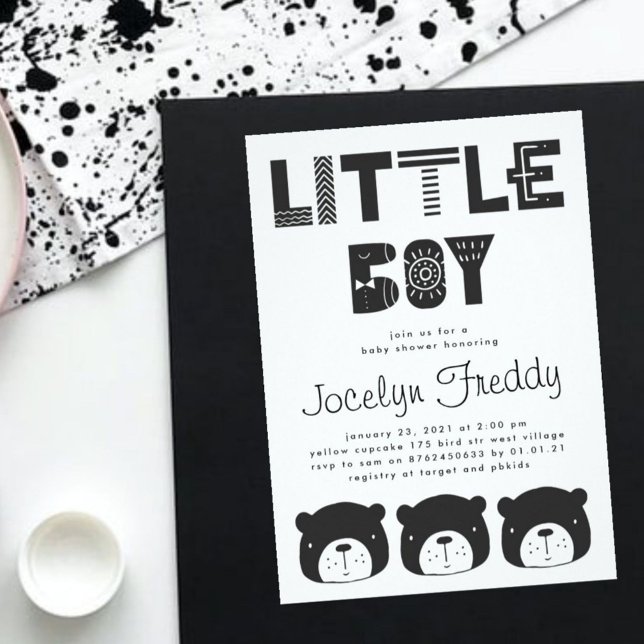 Mountain Baby | Black Bear | Boy Baby Shower Invitation (Creator Uploaded)