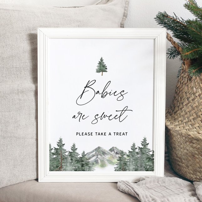 Mountain Baby Shower Babies Are Sweet Treat Sign (Creator Uploaded)