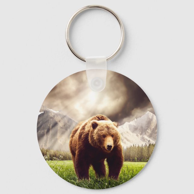 Mountain Bear Key Ring (Front)
