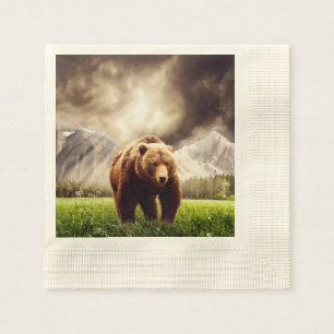 Mountain Bear Napkin