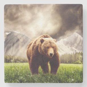 Mountain Bear Stone Coaster