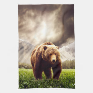 Mountain Bear Tea Towel