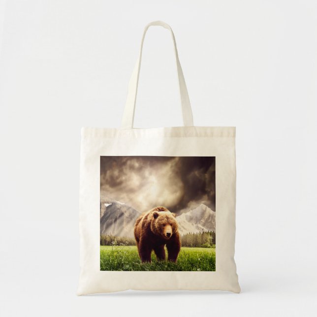 Mountain Bear Tote Bag (Front)