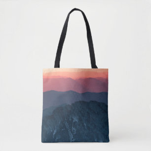 mountain beautiful sunset tote bag
