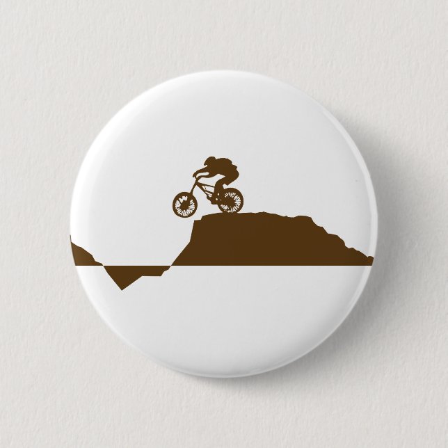 Mountain Bike 6 Cm Round Badge (Front)