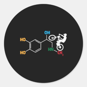 Mountain Bike Adrenaline Formula Downhill Biking M Classic Round Sticker