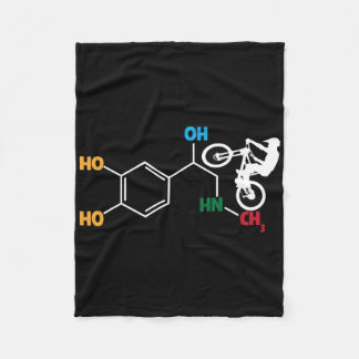 Mountain Bike Adrenaline Formula Downhill Biking M Fleece Blanket