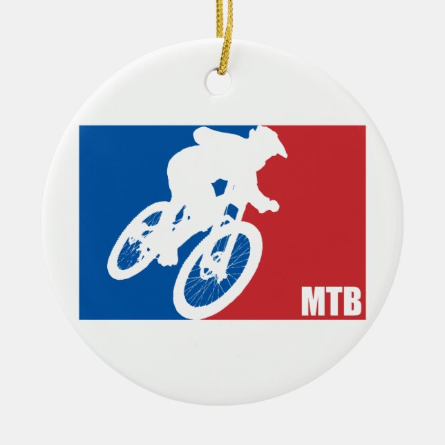 Mountain Bike All-Star Ceramic Tree Decoration (Front)