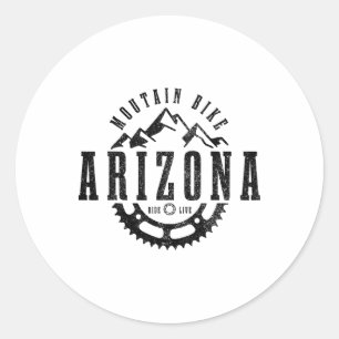 Mountain Bike Arizona Mtb Downhill Biking Vintage Classic Round Sticker