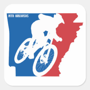 Mountain Bike Arkansas Square Sticker