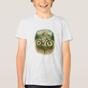 Mountain Bike Art for Nature Lovers & Trail Riders Tri-Blend Shirt