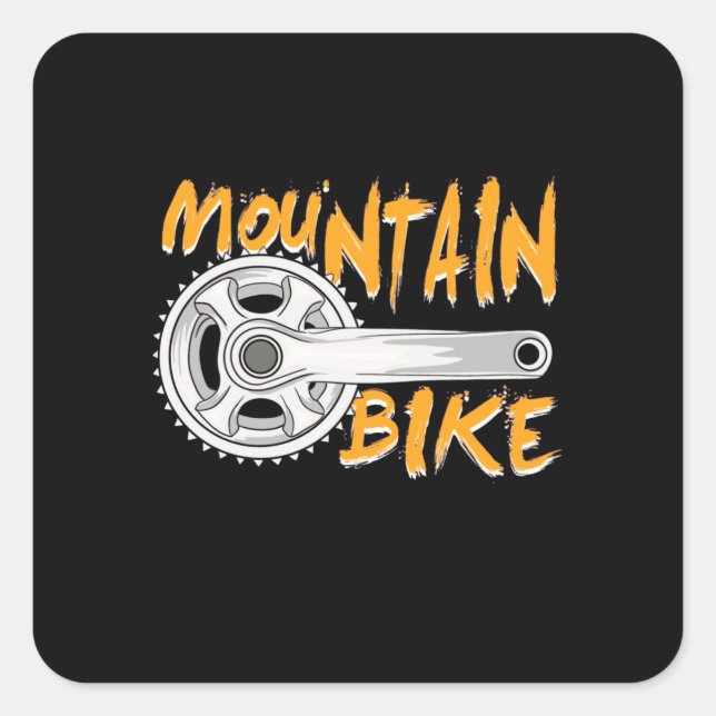 Mountain Bike Art Square Sticker (Front)